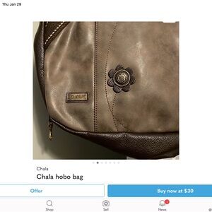 Chala Brown Hobo Bag